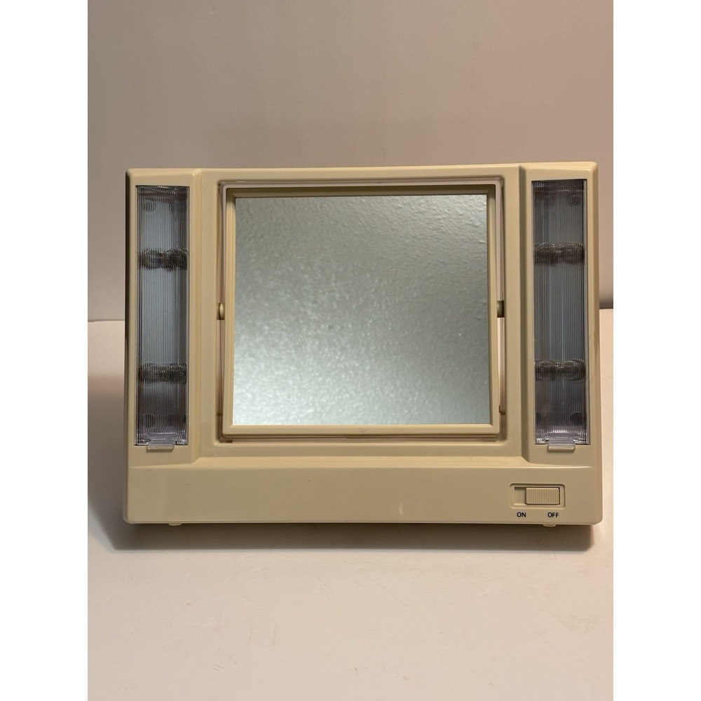 vintage makeup mirror lighted magnified